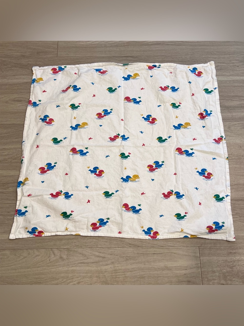 Vintage Medline Duck Baby Receiving Blanket Hospital Cotton